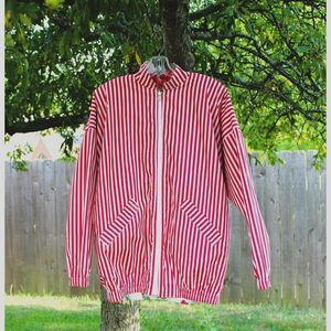 NOSWOT Huba Reversible Y2K Preppy VINTAGE Windbreaker L/XL
